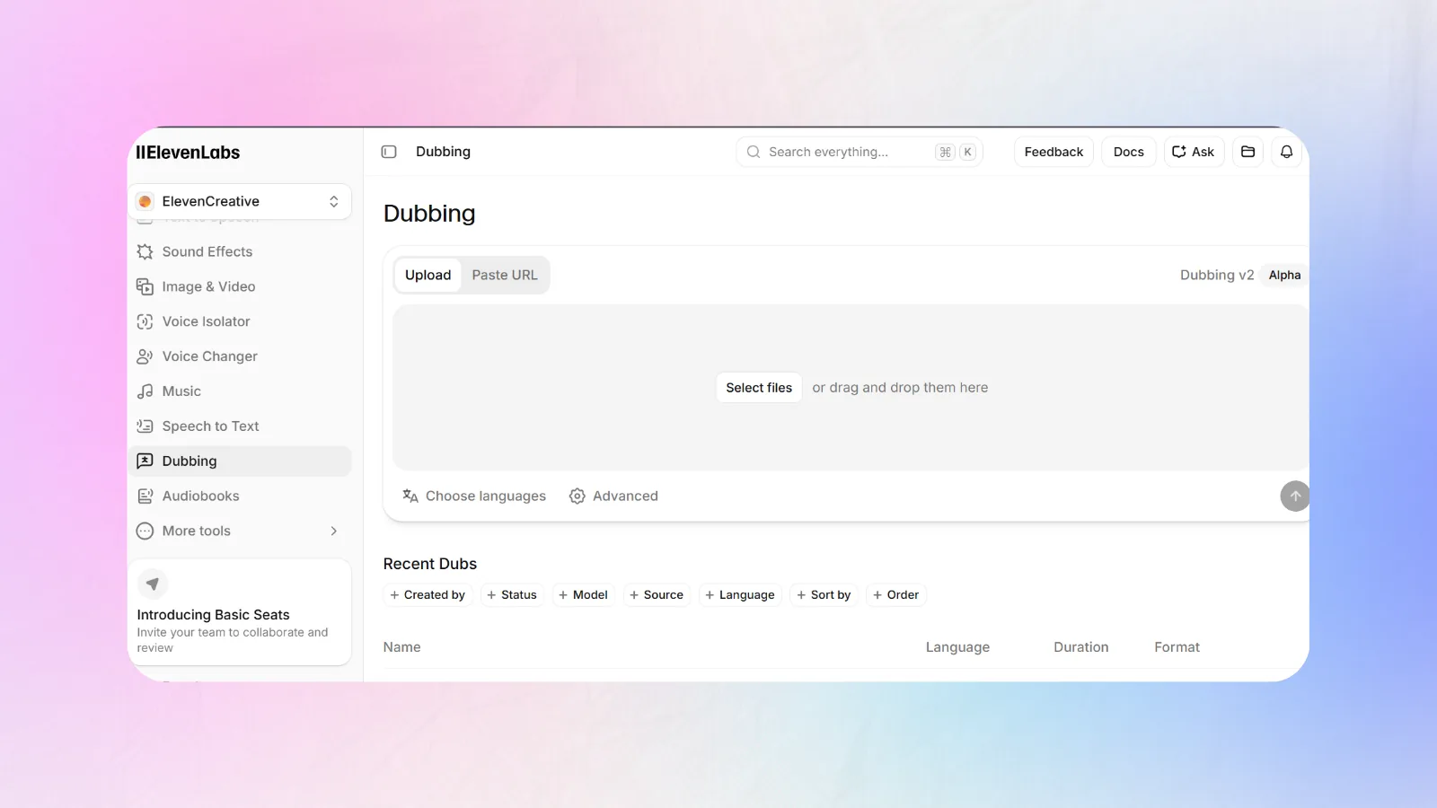 ElevenLabs Dubbing Studio, the AI dubbing tool with the best English voice quality